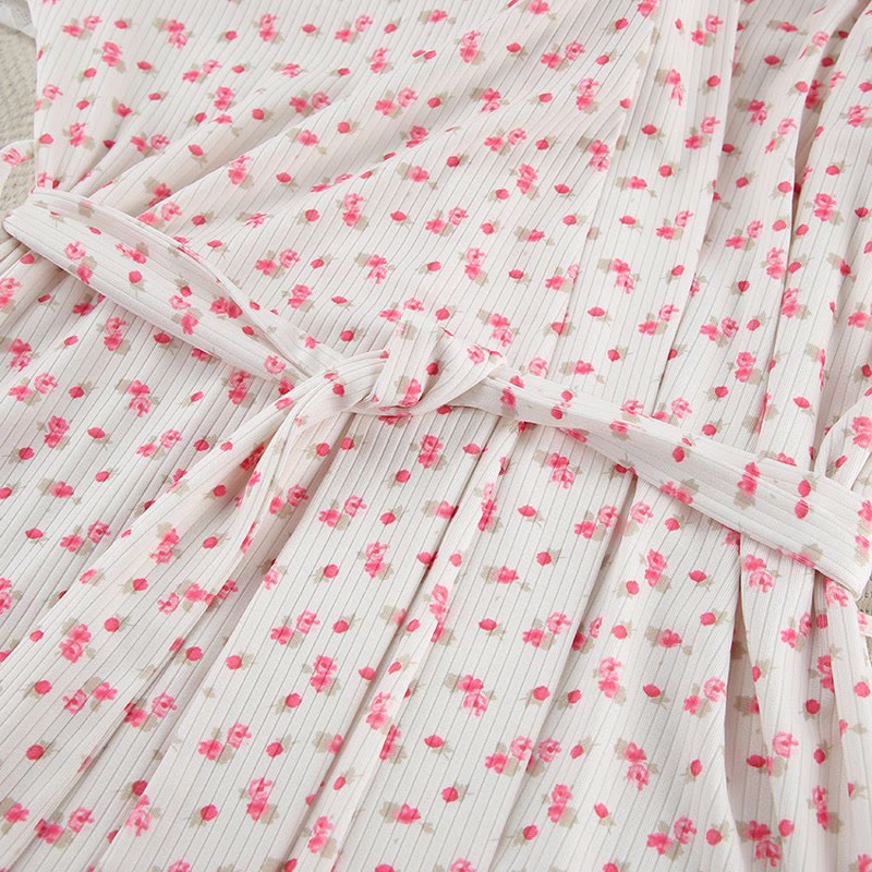 Ownkoti Floral Print Ruffle Knit Pajama Robe - image 10