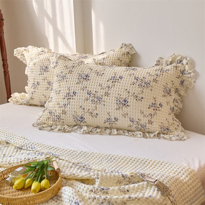 Ownkoti Floral Cotton Gauze Waffle Weave Quilt Blanket - image 13