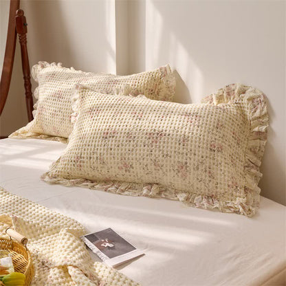 Ownkoti Floral Cotton Gauze Waffle Bedspread Quilt  - image 5