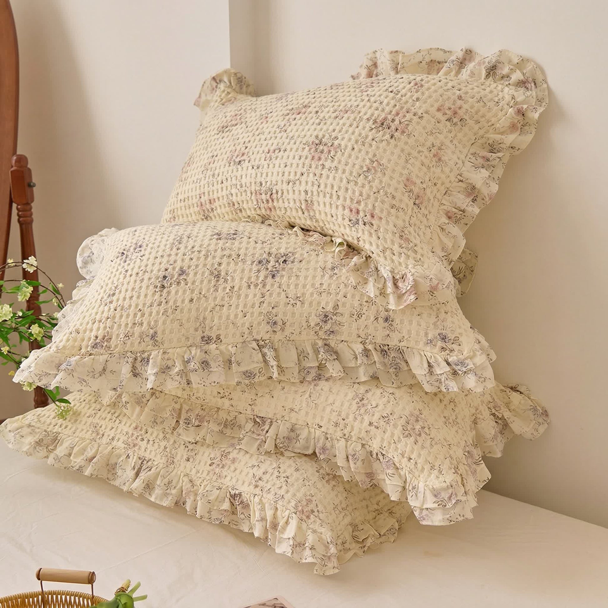 Ownkoti Floral Cotton Gauze Waffle Bedspread Quilt  - image 6