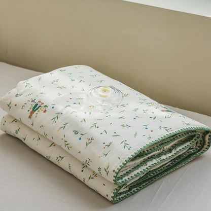 Ownkoti Botanical Leaf & Bunny Cotton Gauze Bedding  - image 7