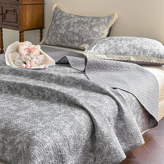 Ownkoti Botanical Cotton Quilted Cotton Bedspread - 2PCS Pillowcases - 19" x 29" - image 0