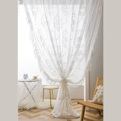Ownkoti Cottage Lace Sheer Curtain with Ruffle Trim - image 21