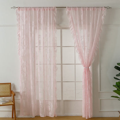 Ownkoti Cottage Lace Sheer Curtain with Ruffle Trim - image 12