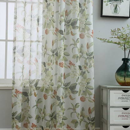 Ownkoti Refresh Floral Rod Pocket Cotton Linen Curtain - image 4