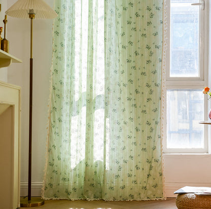 Ownkoti Refresh Floral Tassel Cotton Sheer Curtain - image 27