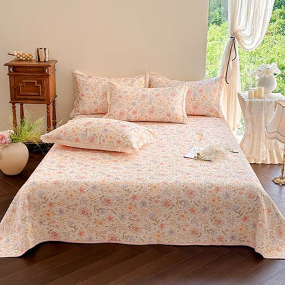 Ownkoti French Country Floral Quilted Cotton Bedspread - image 1