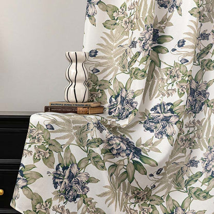 Ownkoti Cottage Style Floral & Leaf Curtain - image 1