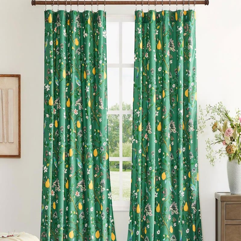 Ownkoti Vintage Country Bird & Floral Curtain - image 9