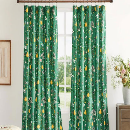 Ownkoti Vintage Country Bird & Floral Curtain - image 9