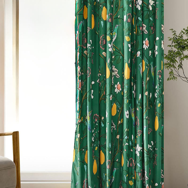 Ownkoti Vintage Country Bird & Floral Curtain - image 11