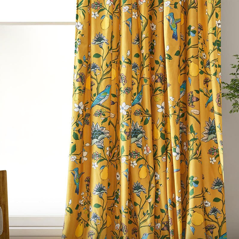Ownkoti Vintage Country Bird & Floral Curtain - image 18