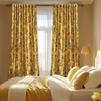 Ownkoti Vintage Country Bird & Floral Curtain - image 17