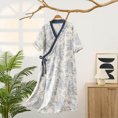 Ownkoti Country Style Padded Tie Nightgown with Pocket - image 0