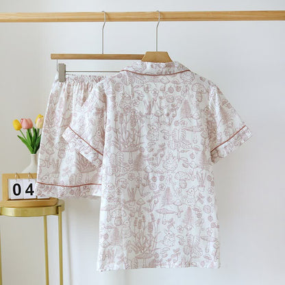 Ownkoti Refresh Bunny Forest Cotton Gauze Pajamas - image 3