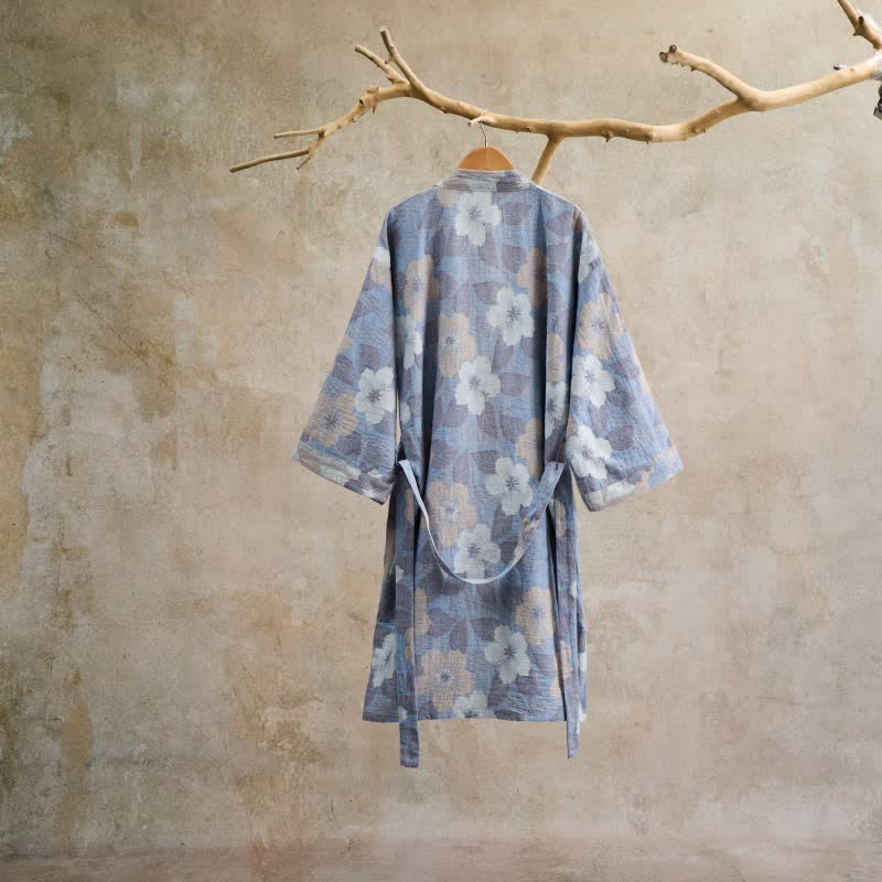 Ownkoti Cherry blossom Cotton Gauze Kimono Robe - image 9