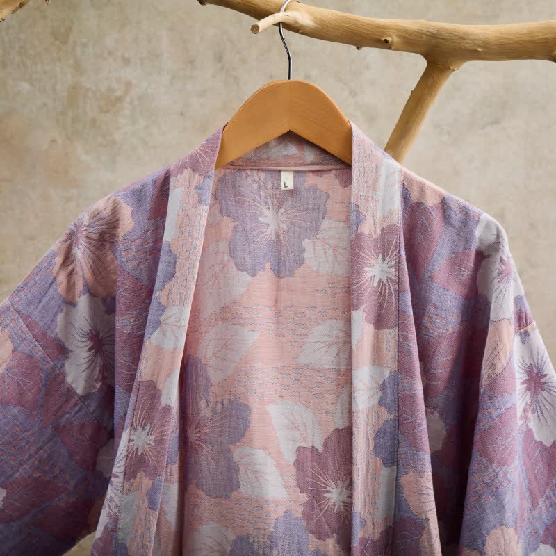 Ownkoti Cherry blossom Cotton Gauze Kimono Robe - image 11