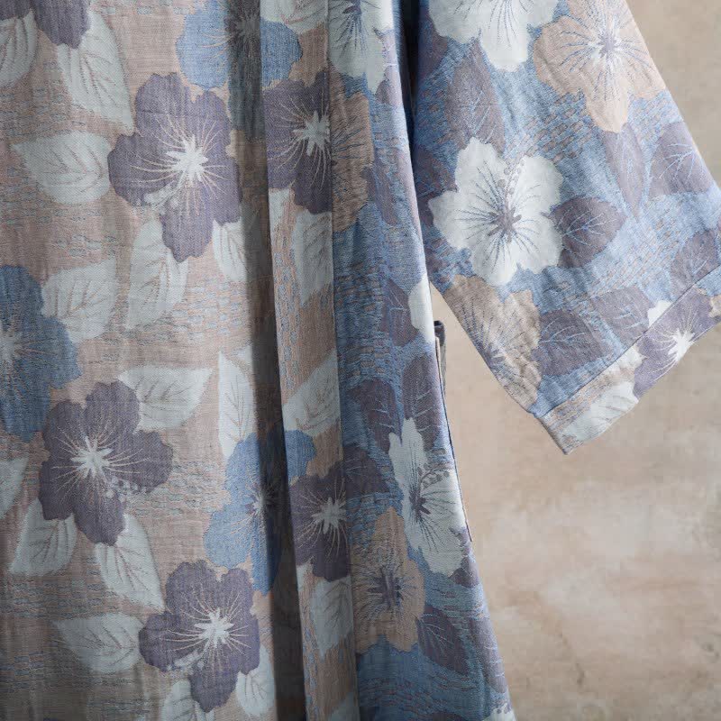 Ownkoti Cherry blossom Cotton Gauze Kimono Robe - image 13