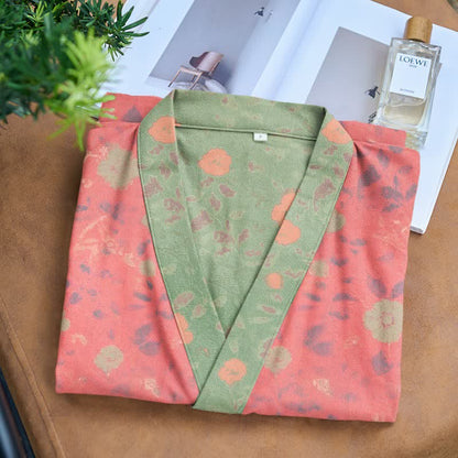 Ownkoti Double Gauze Floral Cotton Kimono Robe - image 3