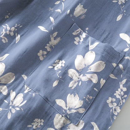 Ownkoti Double Gauze Elegant Floral Cotton Kimono Robe - image 5