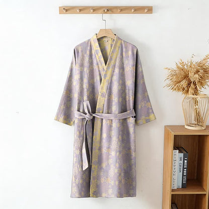 Ownkoti Double Gauze Botanical Cotton Kimono Robe - image 2