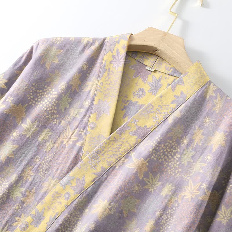 Ownkoti Double Gauze Botanical Cotton Kimono Robe - image 4