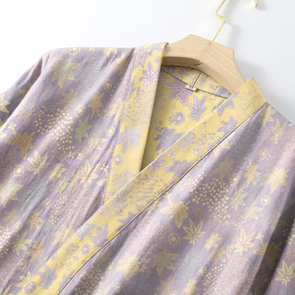 Ownkoti Double Gauze Botanical Cotton Kimono Robe - image 4