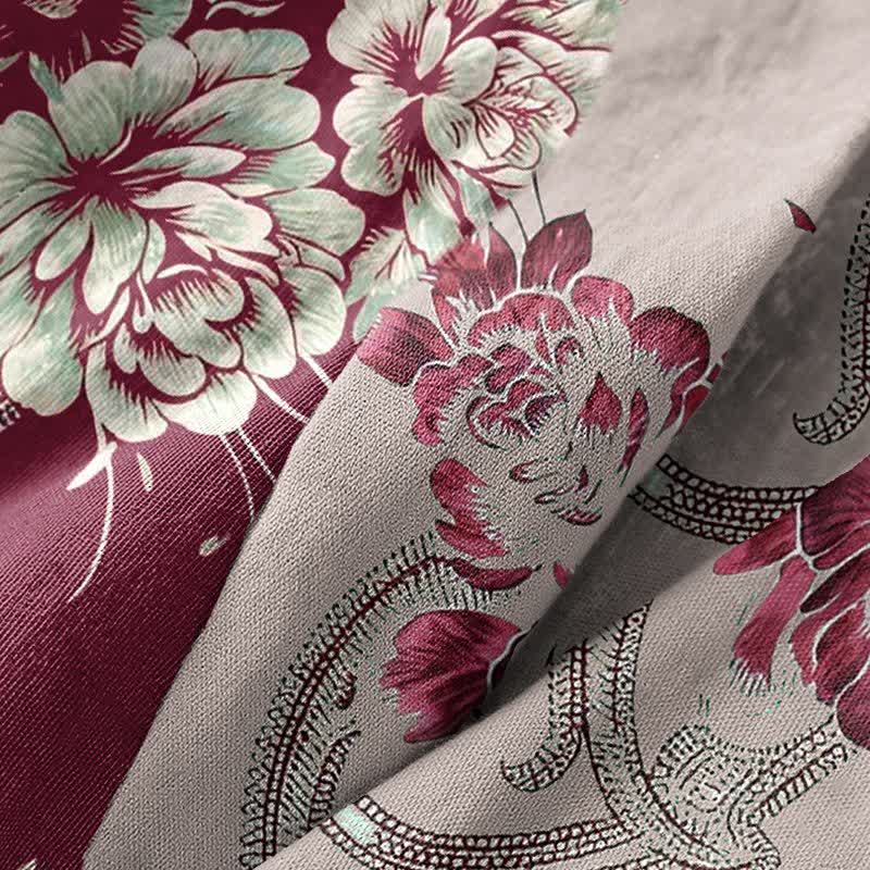 Ownkoti Luxurious Peony Double Gauze Cotton Kimono Robe - image 7