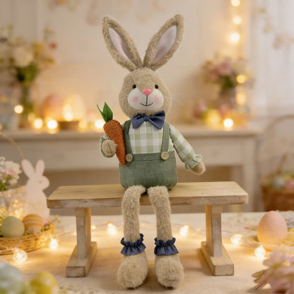 Ownkoti Country Style Sitting Bunny Plush Figurine - Male Rabbit - 7.09"W × 3.14"D × 23.22"H - image 8