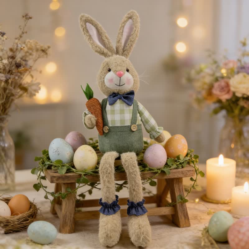 Ownkoti Country Style Sitting Bunny Plush Figurine - image 9