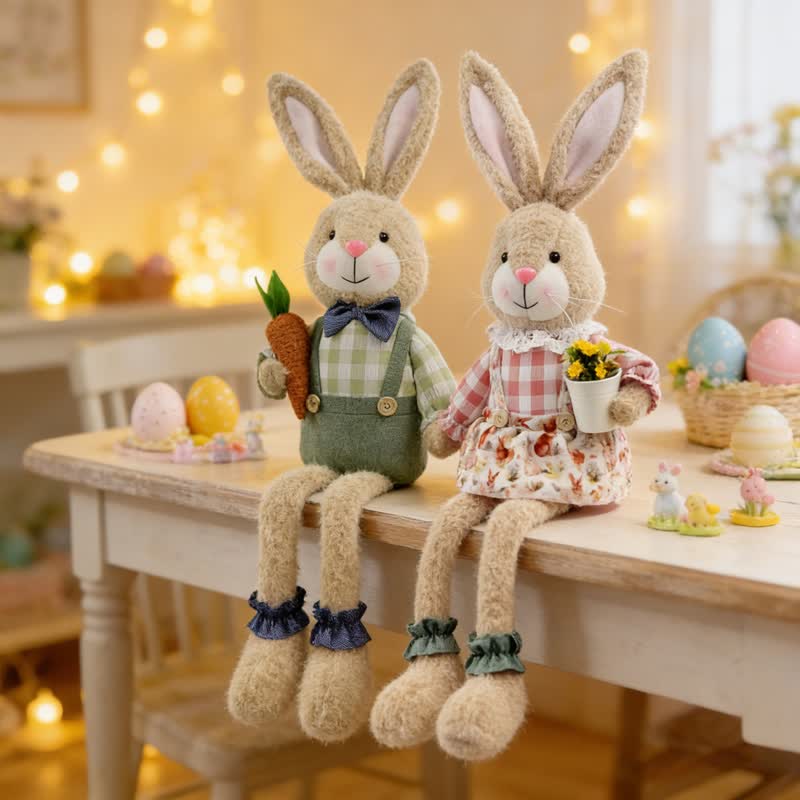 Ownkoti Country Style Sitting Bunny Plush Figurine - image 0