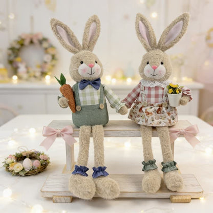 Ownkoti Country Style Sitting Bunny Plush Figurine - image 2