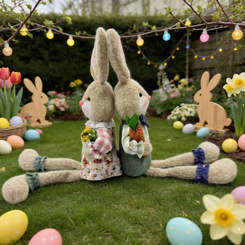 Ownkoti Country Style Sitting Bunny Plush Figurine - image 7