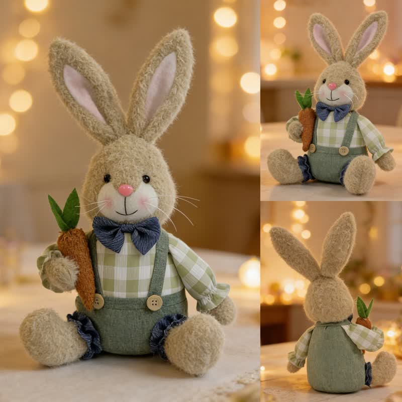 Ownkoti Easter Sitting Bunny Plush Figurine Decor - image 10