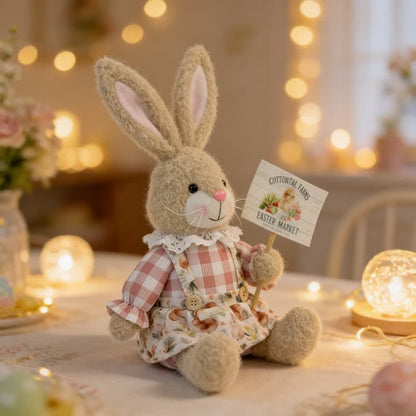 Ownkoti Easter Sitting Bunny Plush Figurine Decor - image 13