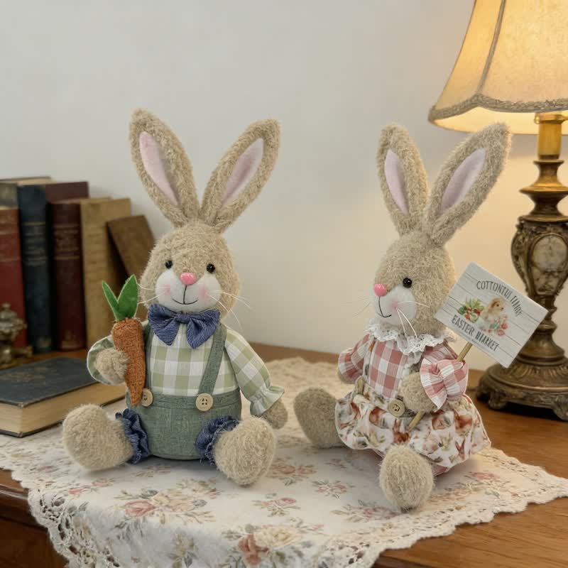 Ownkoti Easter Sitting Bunny Plush Figurine Decor - image 2