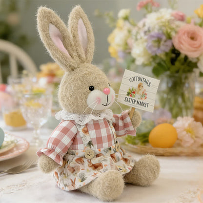 Ownkoti Easter Sitting Bunny Plush Figurine Decor - image 14