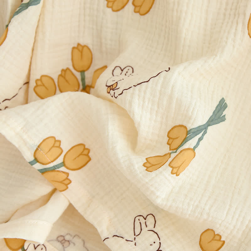 Ownkoti Tulip & Bunny Cotton Gauze Pajama Set - image 13