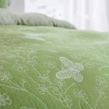 Ownkoti Line Art Butterfly Botanical Cotton Gauze Bedding(4PCS) - image 4