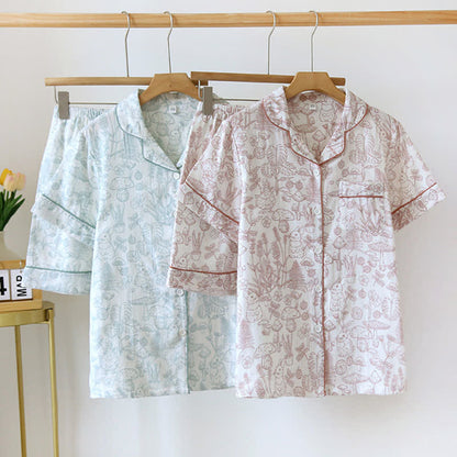 Ownkoti Refresh Bunny Forest Cotton Gauze Pajamas - image 1