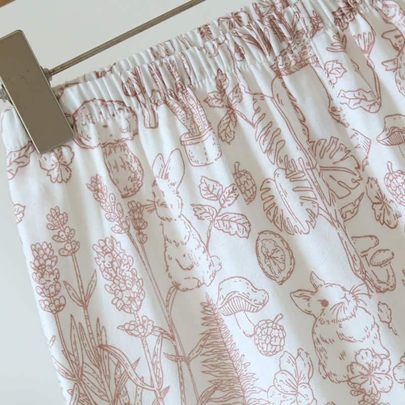 Ownkoti Refresh Bunny Forest Cotton Gauze Pajamas - image 10