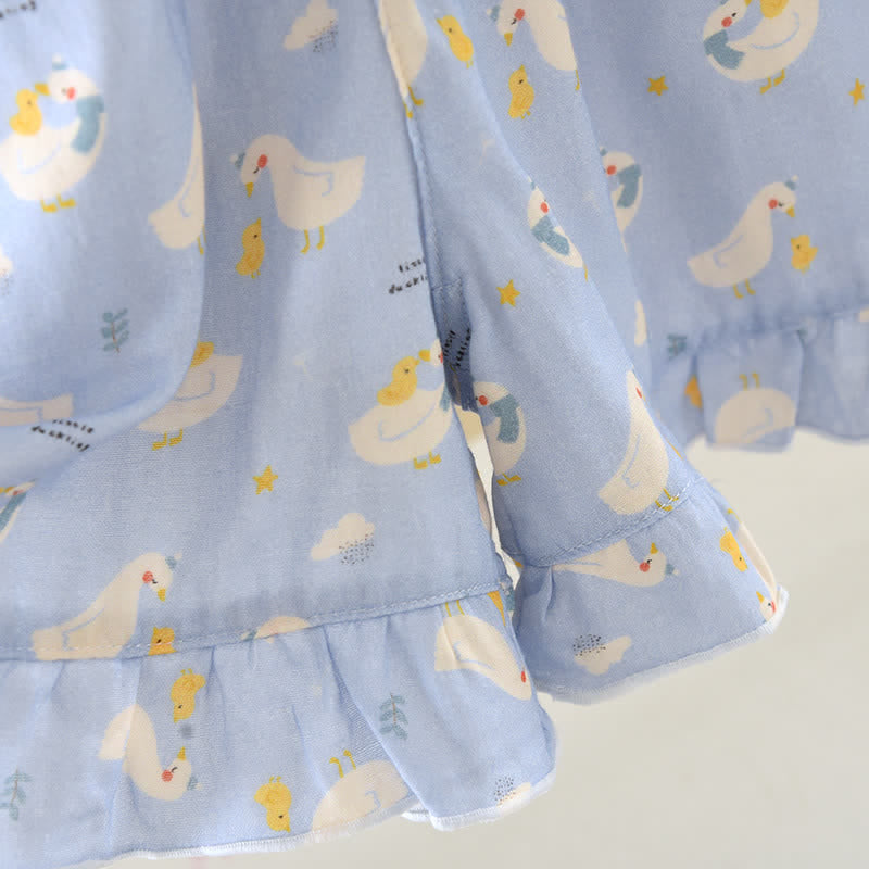 Ownkoti Blue Goose Cotton Gauze Sleeveless Pajamas - image 7