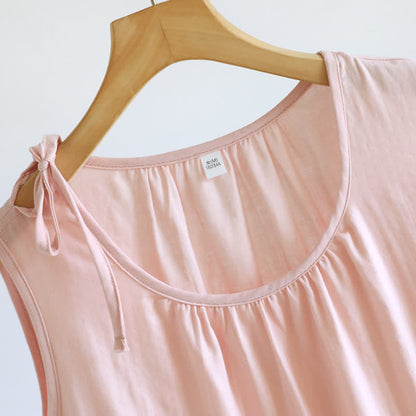 Ownkoti Minimalist Solid Color Cotton Sleeveless Nightgown - image 8