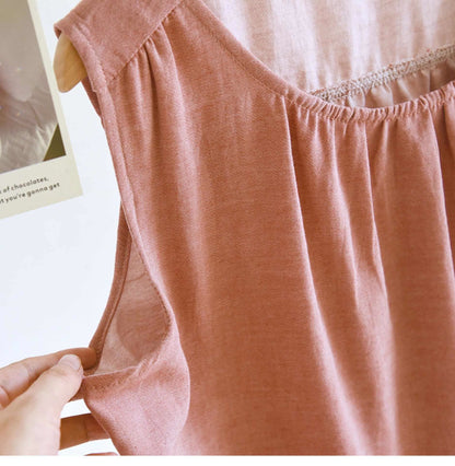 Ownkoti Solid Cotton Gauze Tank & Shorts Set - image 6