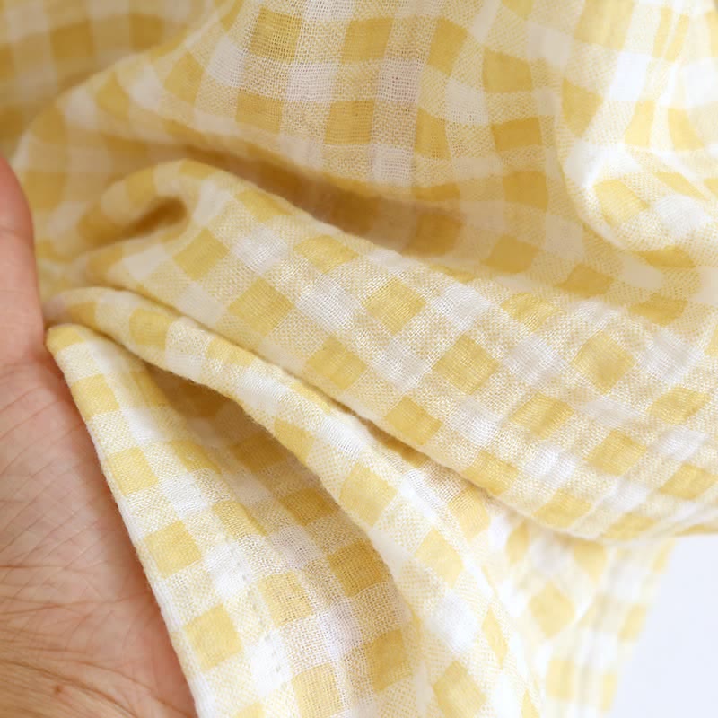 Ownkoti Plaid Cotton Gauze Pajamas with Embroidered Trim - image 21