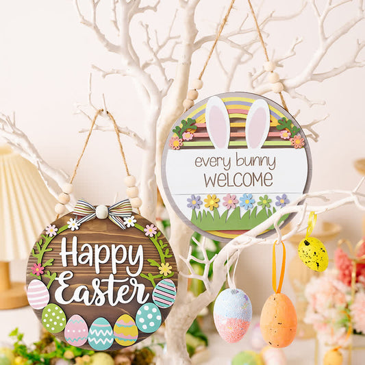 Ownkoti Easter Bunny & Egg Wooden Door Hanger - image 0