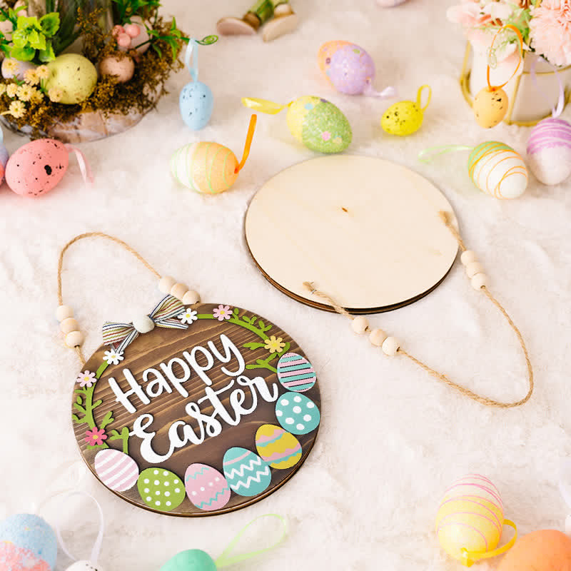 Ownkoti Easter Bunny & Egg Wooden Door Hanger - image 3