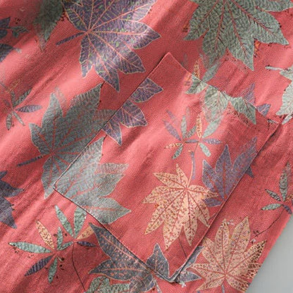 Ownkoti Double Gauze Maple Leaf Cotton Kimono Robe - image 5