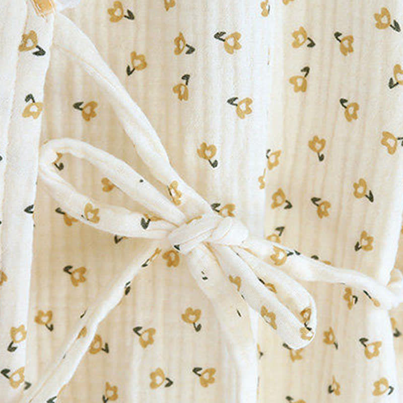 Ownkoti Short Sleeve Kimono Floral Cotton Pajama Set - image 6