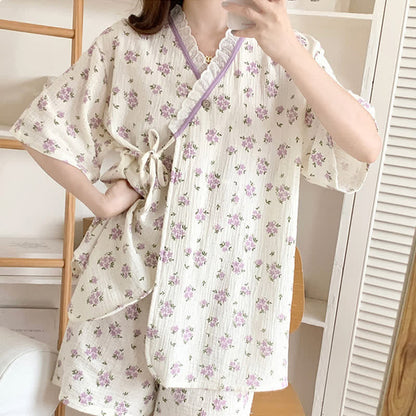 Ownkoti Refresh Floral Kimono Cotton Pajama Set - image 5